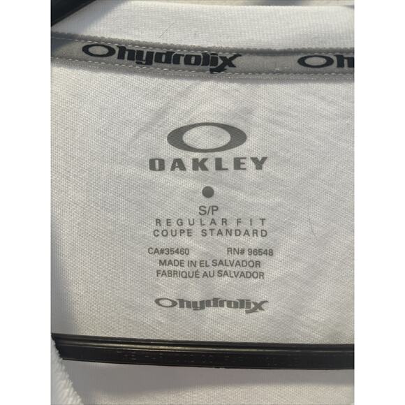 Oakley Shirt Mens Small White Regular Fit Cotton Blend Crewneck Short Sleeve - Picture 3 of 4